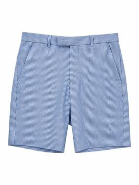 G/FORE Seersucker Golf Shorts Blue White Stripe Size 32 Performance Stretch